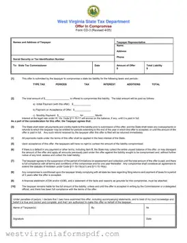 Blank West Virginia Cd 3 PDF Template