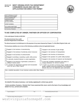 Blank Wv Cst 250 PDF Template