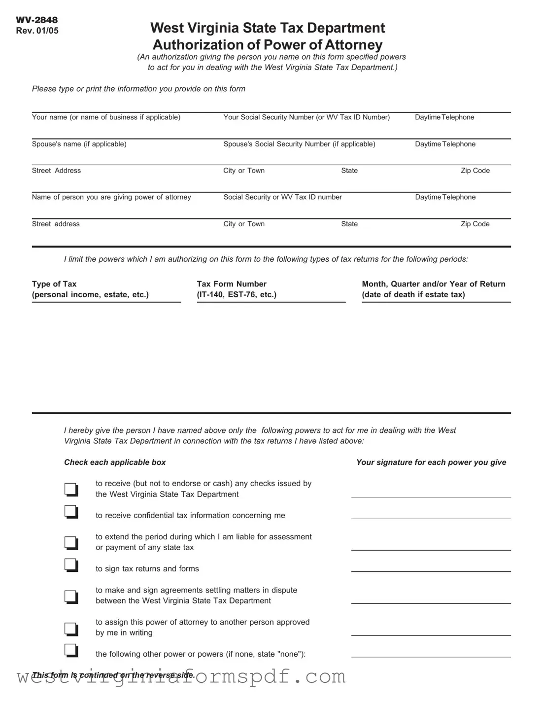Blank Wv 2848 PDF Template