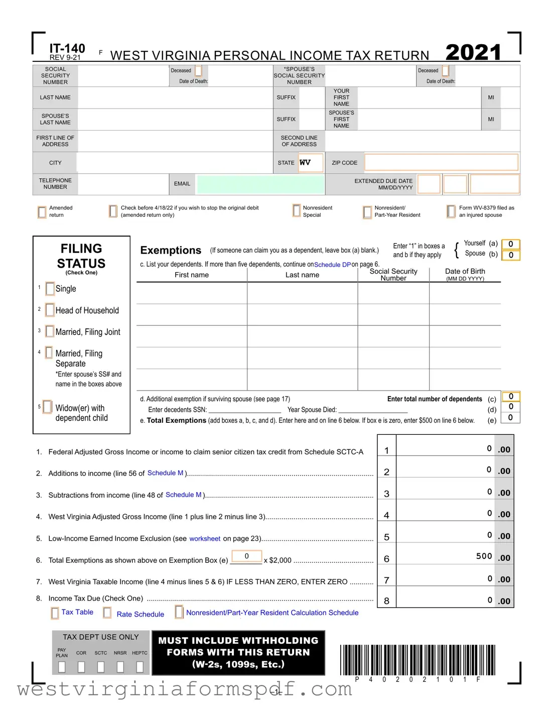 Blank Wv It 140 PDF Template