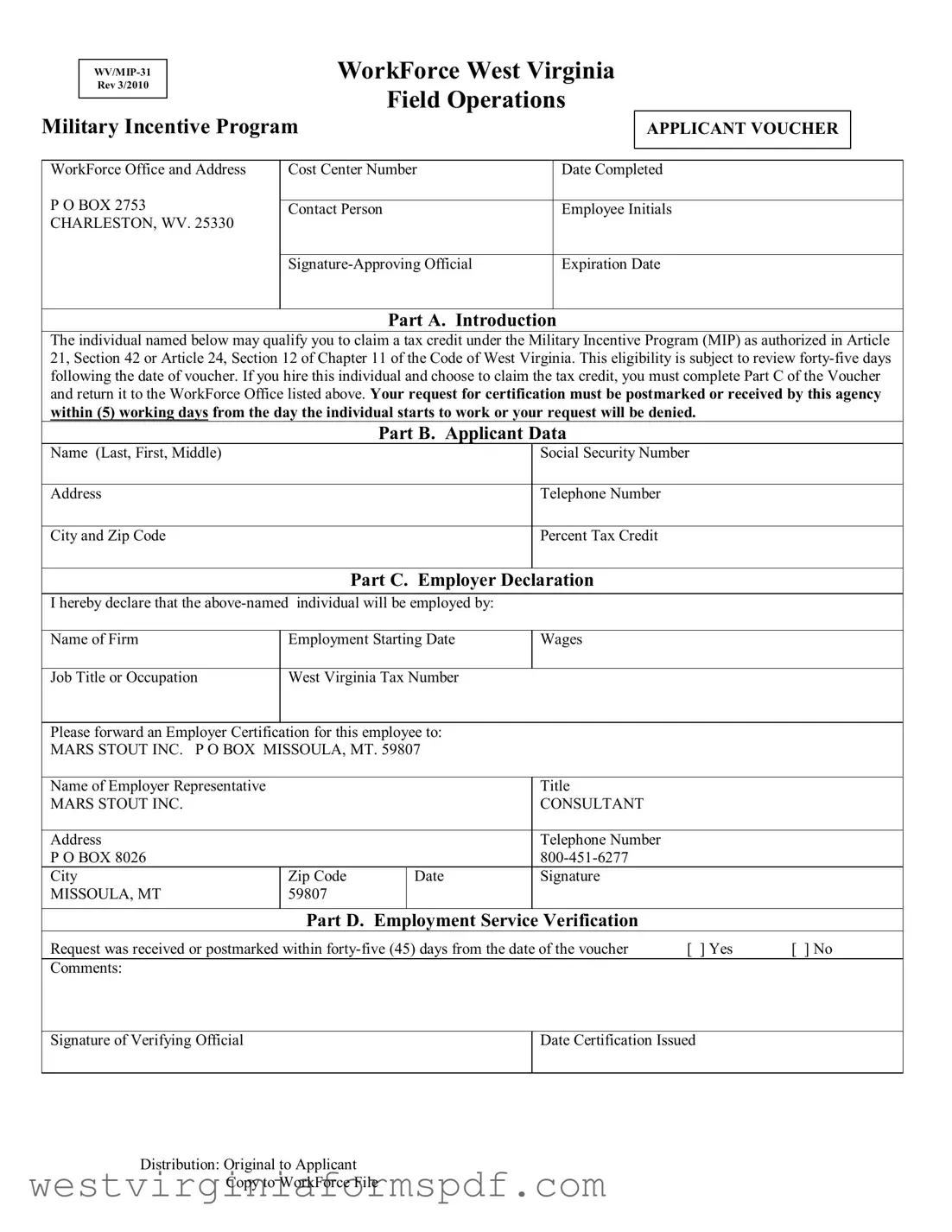 Blank Wv Mip 31 PDF Template