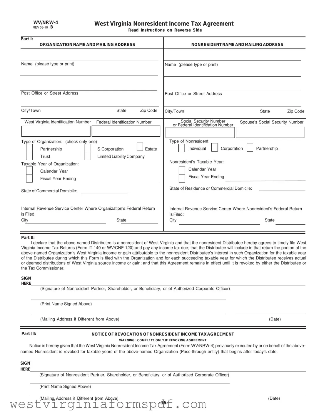 Blank Wv Nrw 4 PDF Template